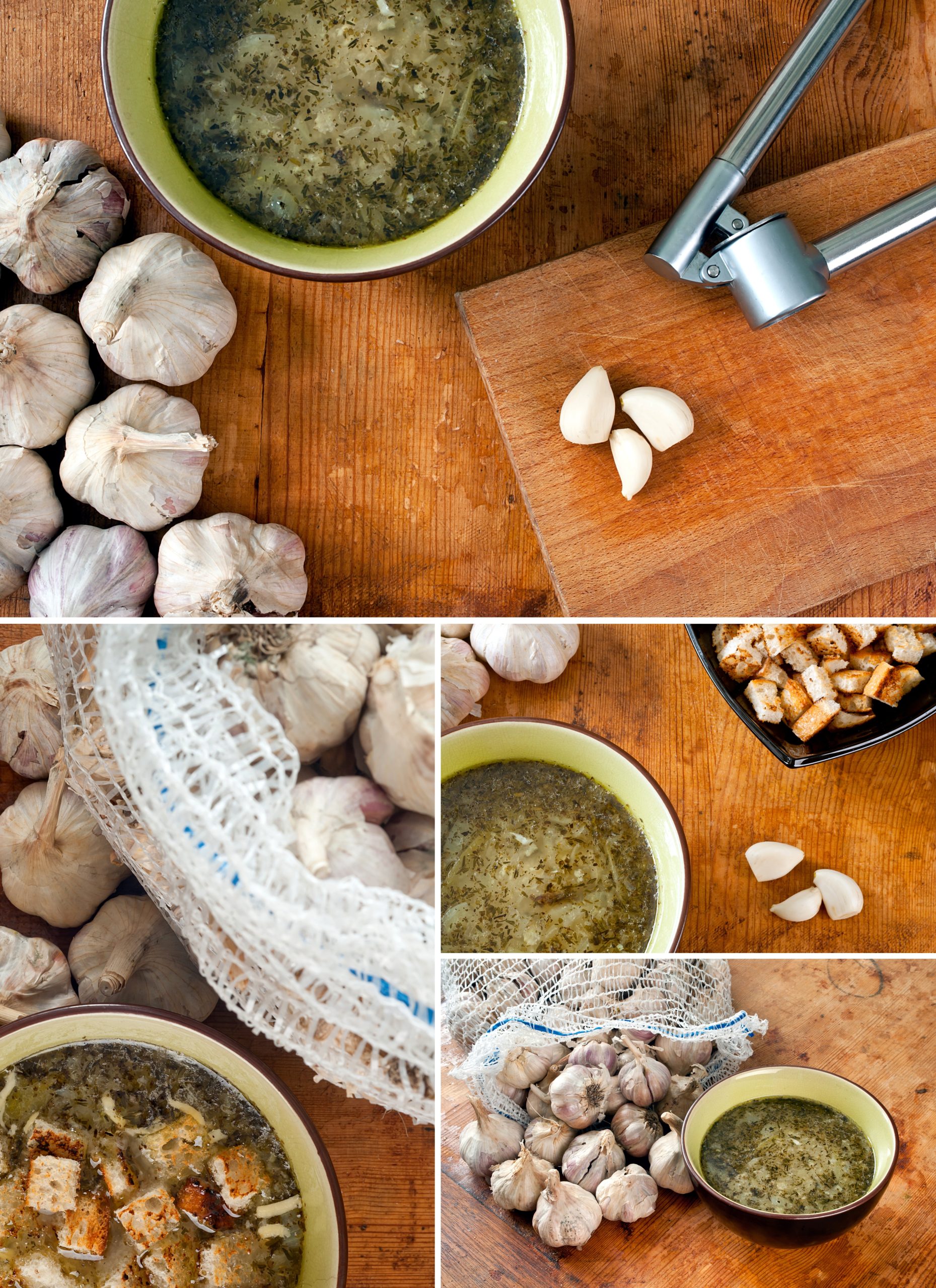 Garlic soup ingredients