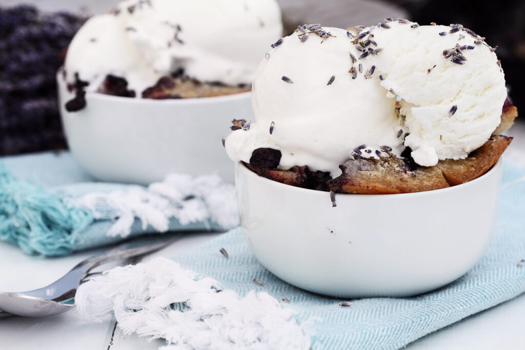 lavender blueberry cobbler