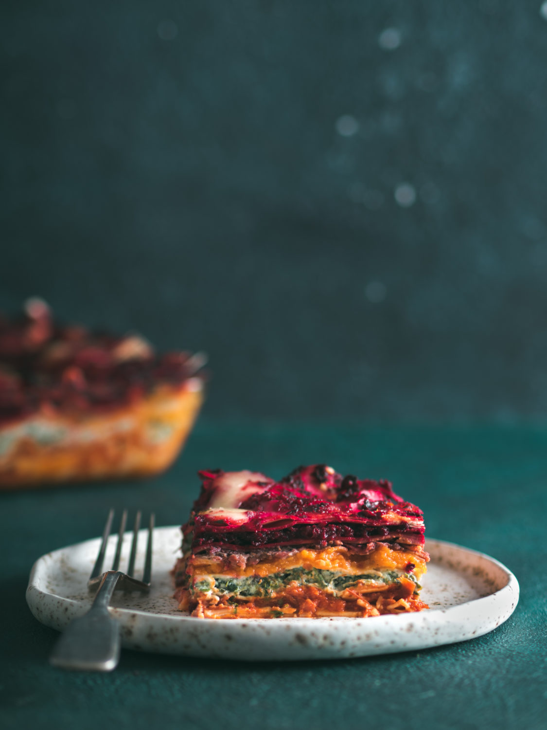 Vegetable rainbow lasagna