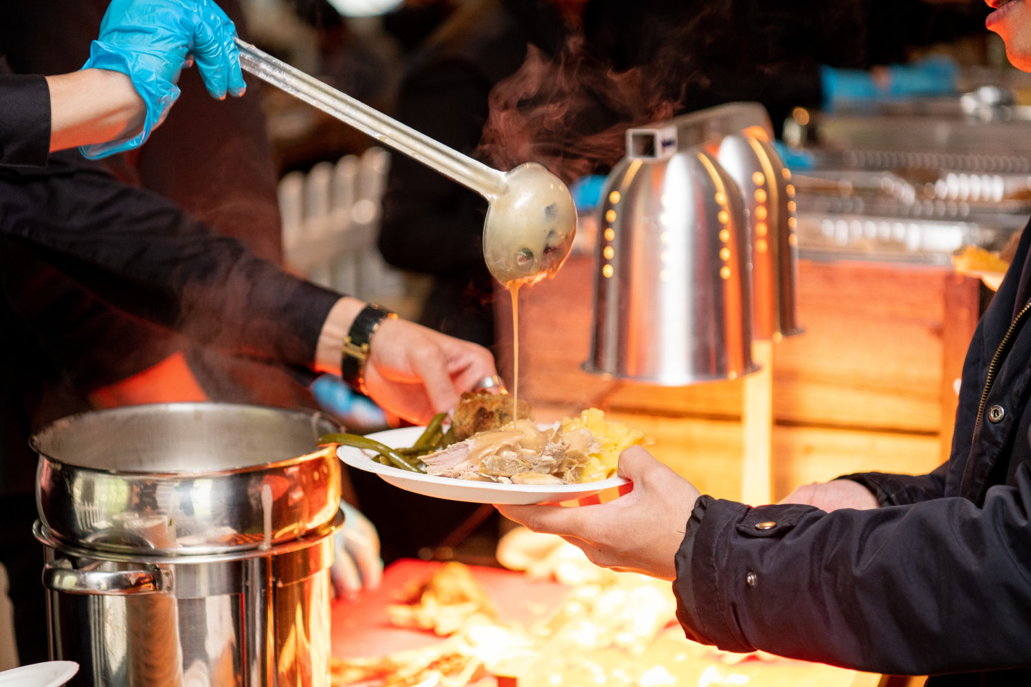 Catered turkey buffet