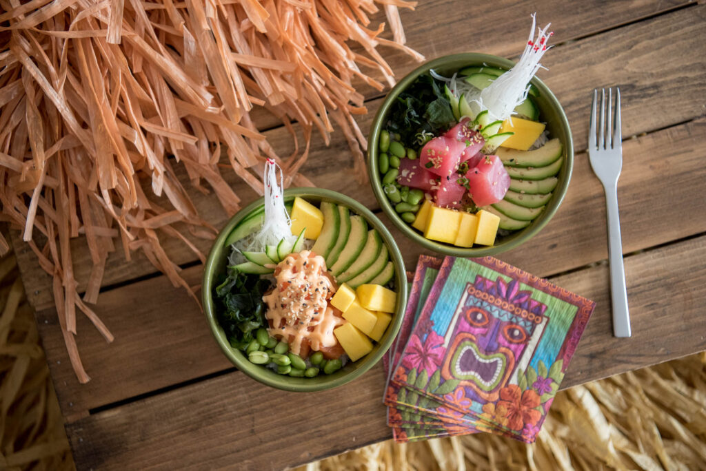 Hawaiian themed event, poke party